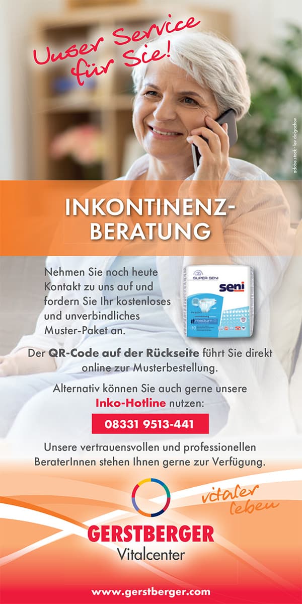 Bild eines Flyers über Ausbildungen im Vitalcenter Gerstberger