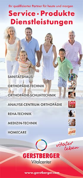 Bild eines Flyers über unsere Serviceleistungen, Produkte und Dienstleistungen